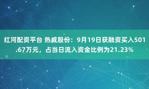 红河配资平台 热威股份：9月19日获融资买入501.67万元，占当日流入资金比例为21.23%
